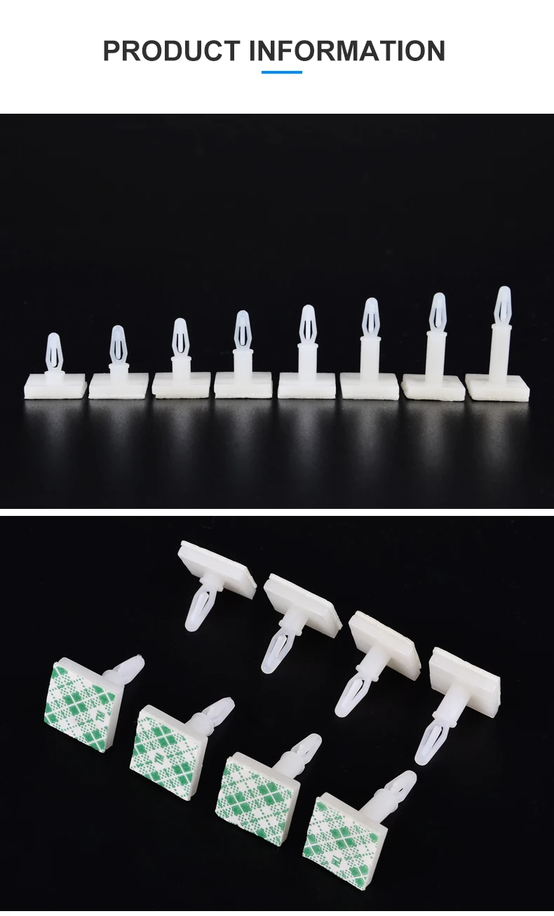100PCS Selbst-Adhesive PCB Spacer Nylon Festen Untere Loch: 3mm Stick Niet Runde Isolation Spalte Kunststoff Schaltung Unterstützung Säule HC – Detail 6