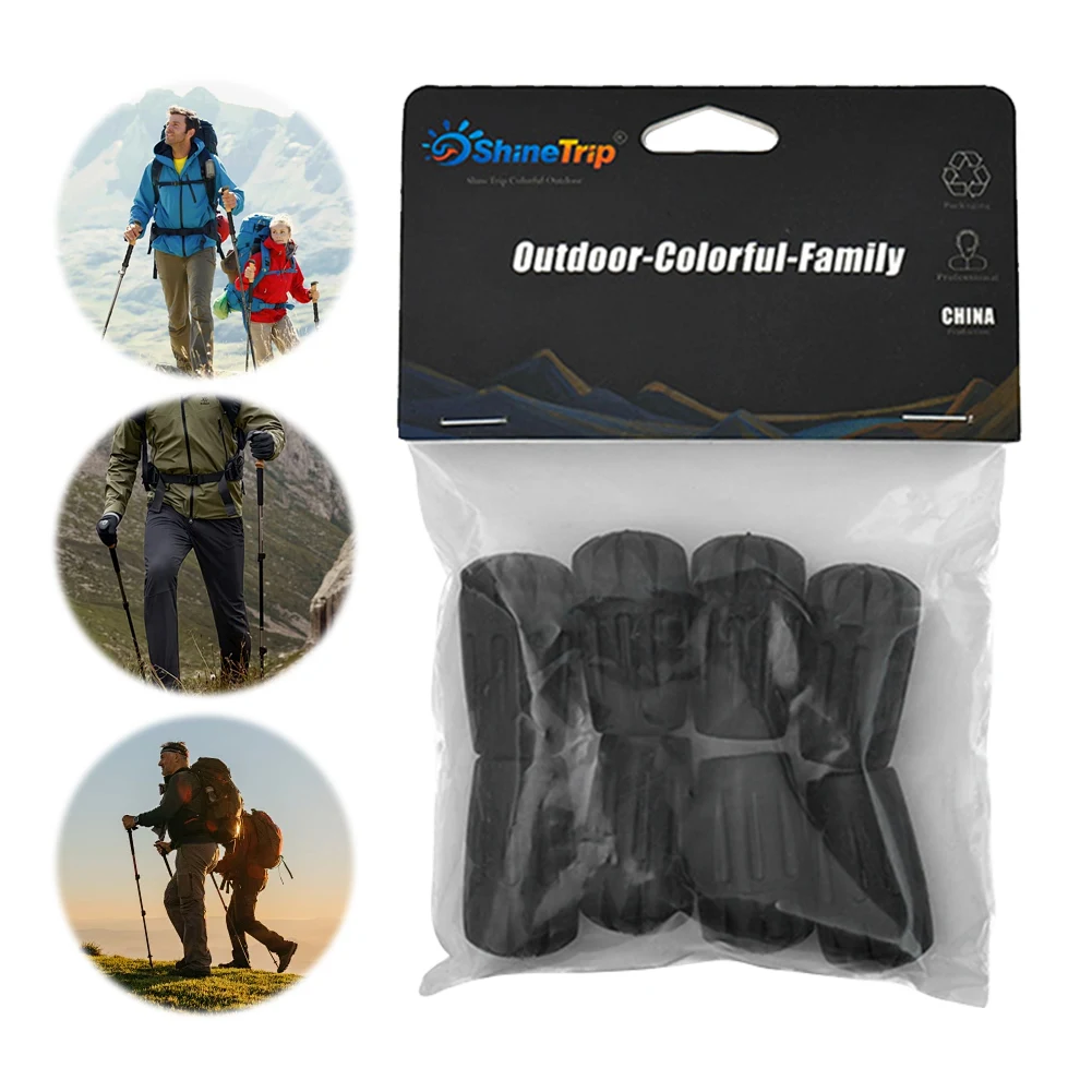 8Pcs Walking Stick Tips Rubber Trekking Poles Tips Anti-Slip Alpenstock Protector Cap for Trekking Poles