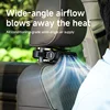 USB Car Seat Cooling Fan 3 Speed Settings Adjustable Automotive Front and Rear Seat Fan for All Cars Jeep Van Truck 3