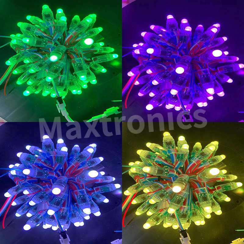 DC5V 2811 IC RGB Full Color 12mm Pixels Digital Addressable Dream Color LED Pixels Module IP68 Waterproof Point Light for Decor