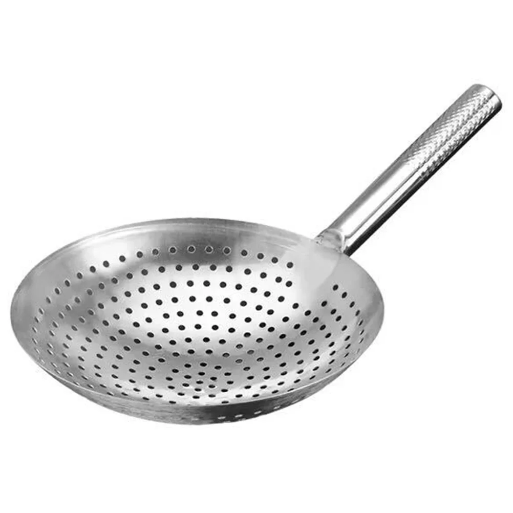 

Hemoton Mesh Strainer Stainless Steel Cooking Colander Skimmer Slotted Spoon Handle Frying Strainer Hot Pot Ladle