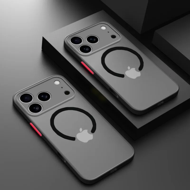 Luxury Matte Magnetic Phone Case with Magsafe Wireless Charging Compatibility