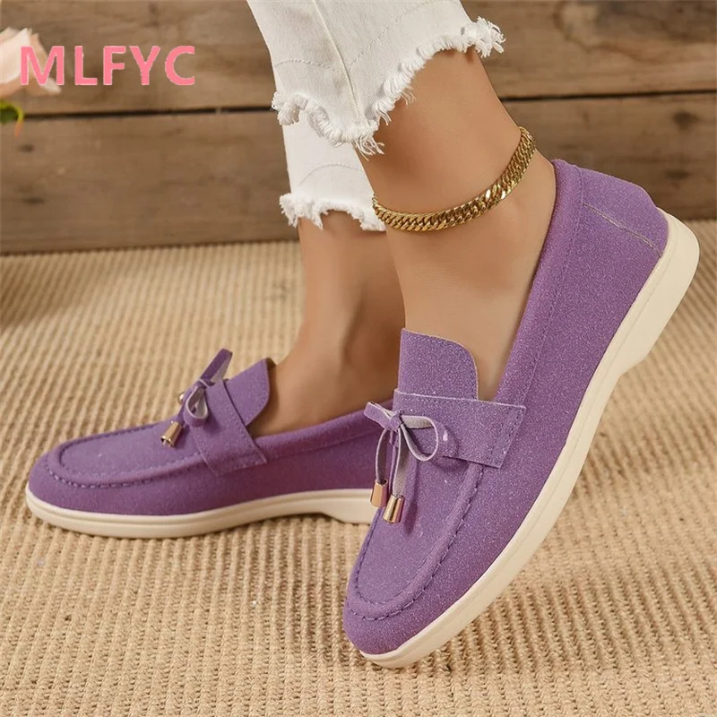 2023 Autumn New Fashion Single Shoe Versatile Flat Bottom Comfortable Lefu Shoes Casual Shoes