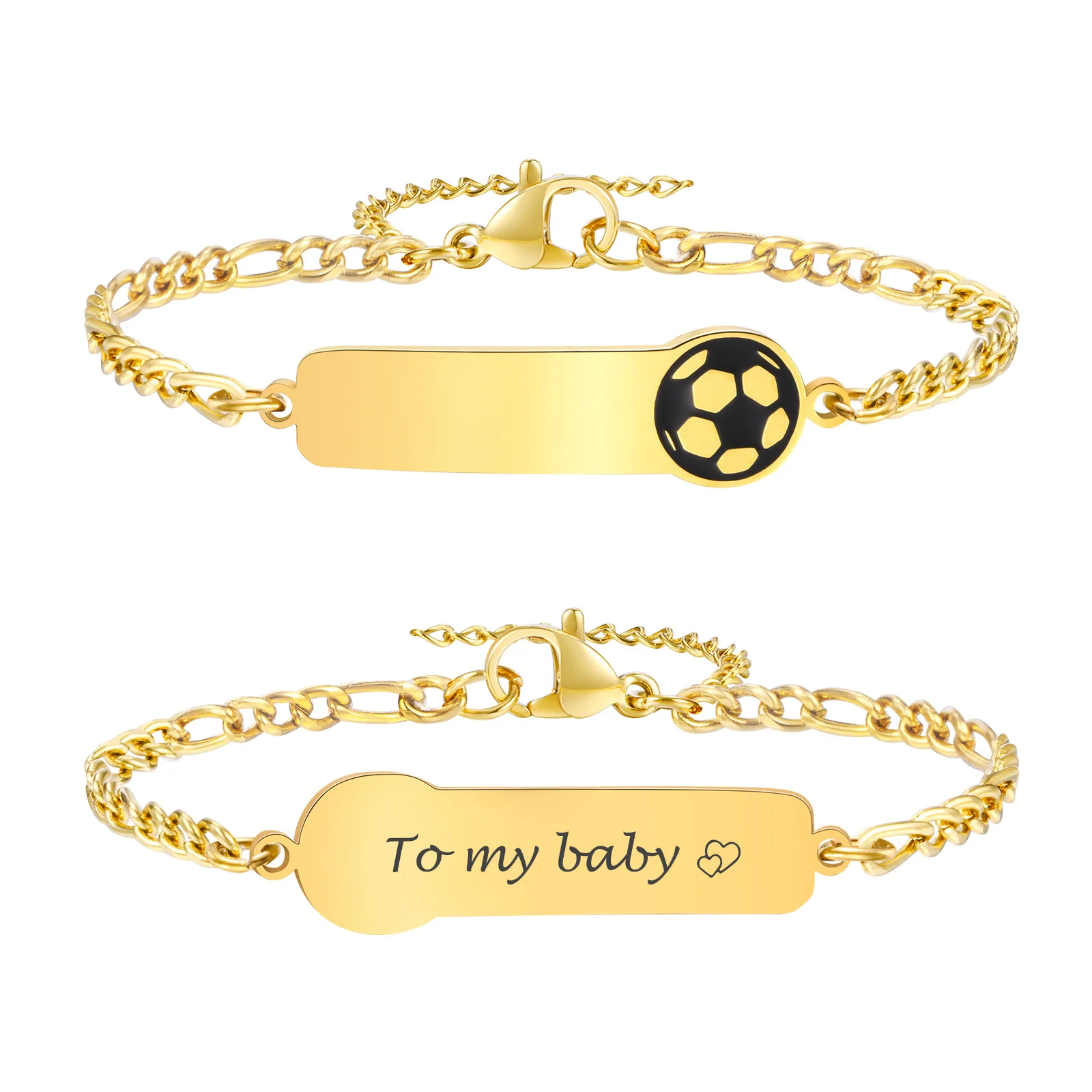 Stainless Steel jewelry Free Custom Little Friend Bracelets Anti Allergy Engrave Name Bracelets,New Boys Grils Jewelry Gift 6