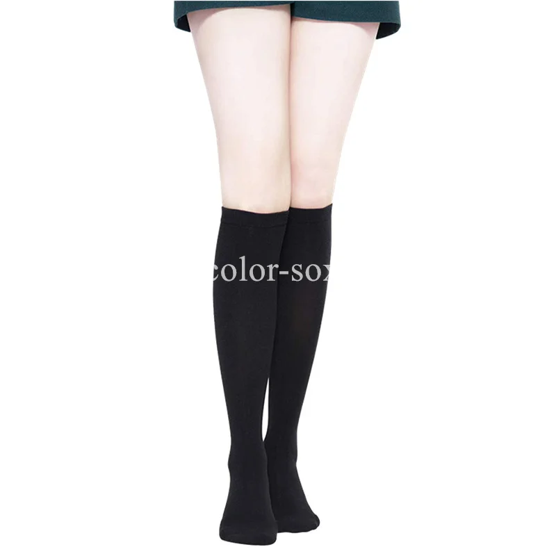 Compression Knee High Solid Color Soccer Socks for JK Woman soccer socks