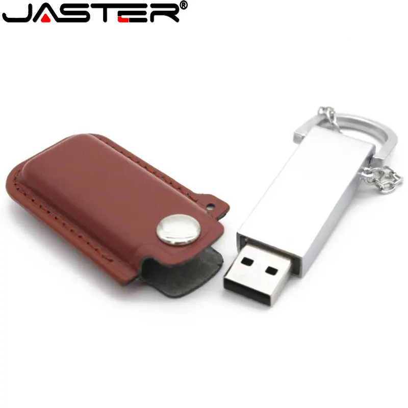 JASTER Stilvolle Leder USB-Sticks mit Fall 64GB Schwarz 32GB Schlüssel Kette Usb-Stick 8GB Externe Speicher memory Stick Pen Drive