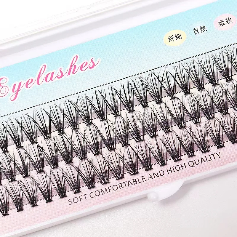 Description Picture 2 of item3Rows 120/60/48 Bundles Eyelash Extension Natural Russian Volume Faux Cils Lash Individual 10/20/40D Cluster False Lashes Makeup