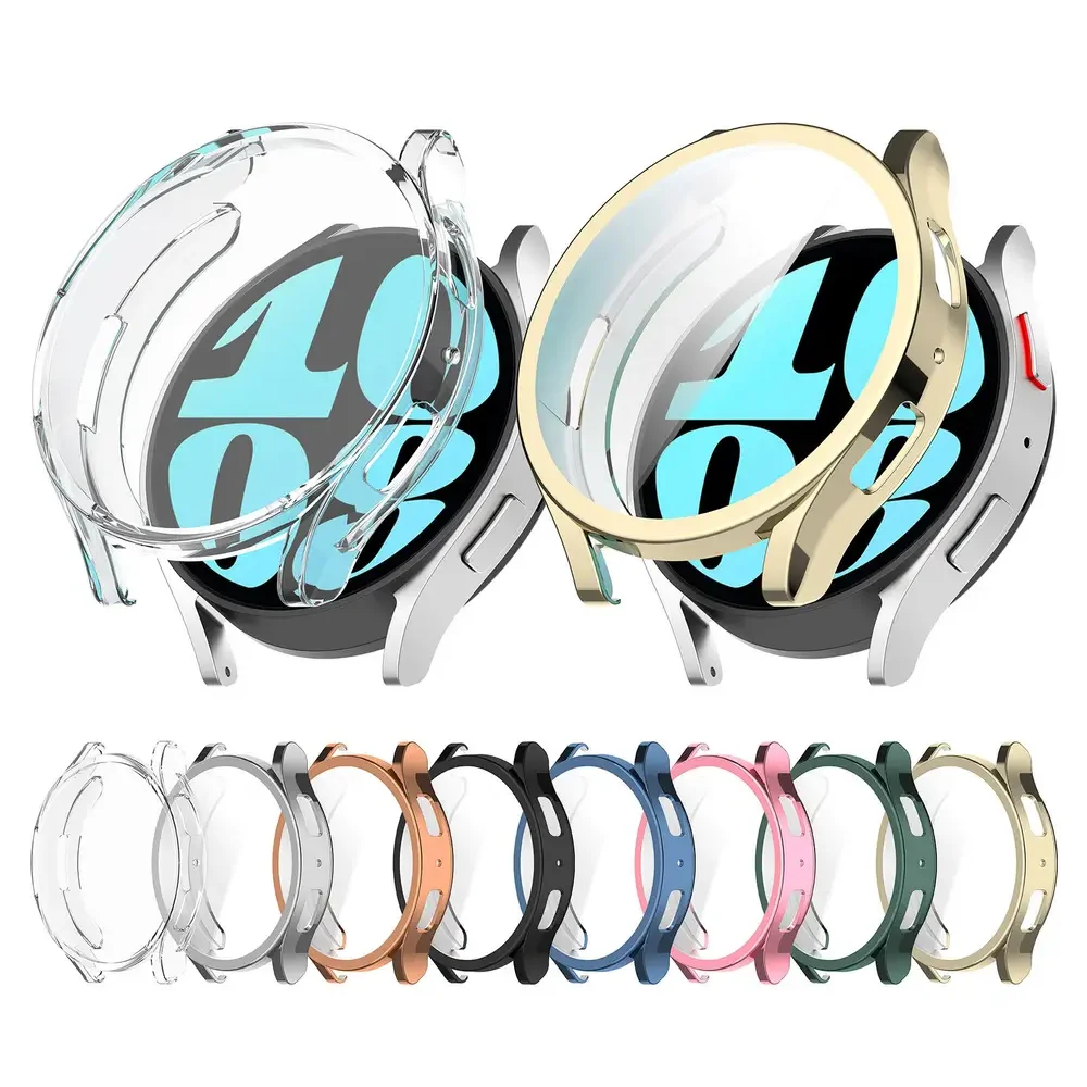 

Чехол для Samsung Galaxy watch 4/5/6 44 мм 40 мм, аксессуары, ТПУ бампер, защита экрана, охватывающий корпус Galaxy watch 6 5 4, чехол