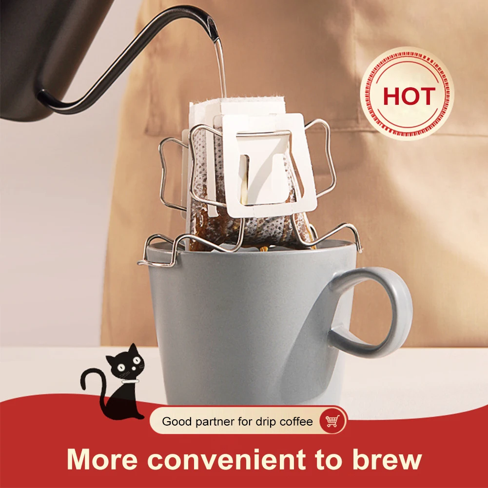 

1PC Coffee Filter Holder Portable Reusable Outdoor Tea Filters Dripper Baskets Coffee Ear Drip Filter Paper Bag Shelf Coffeeware
