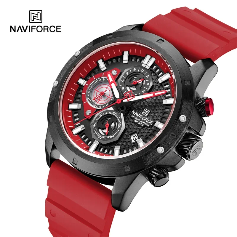 

NAVIFORCE Brand New Luxury Men's Sport Watches Silicone Strap Military Wristwatch Male Date Quartz Clock Relogio Masculino 2023