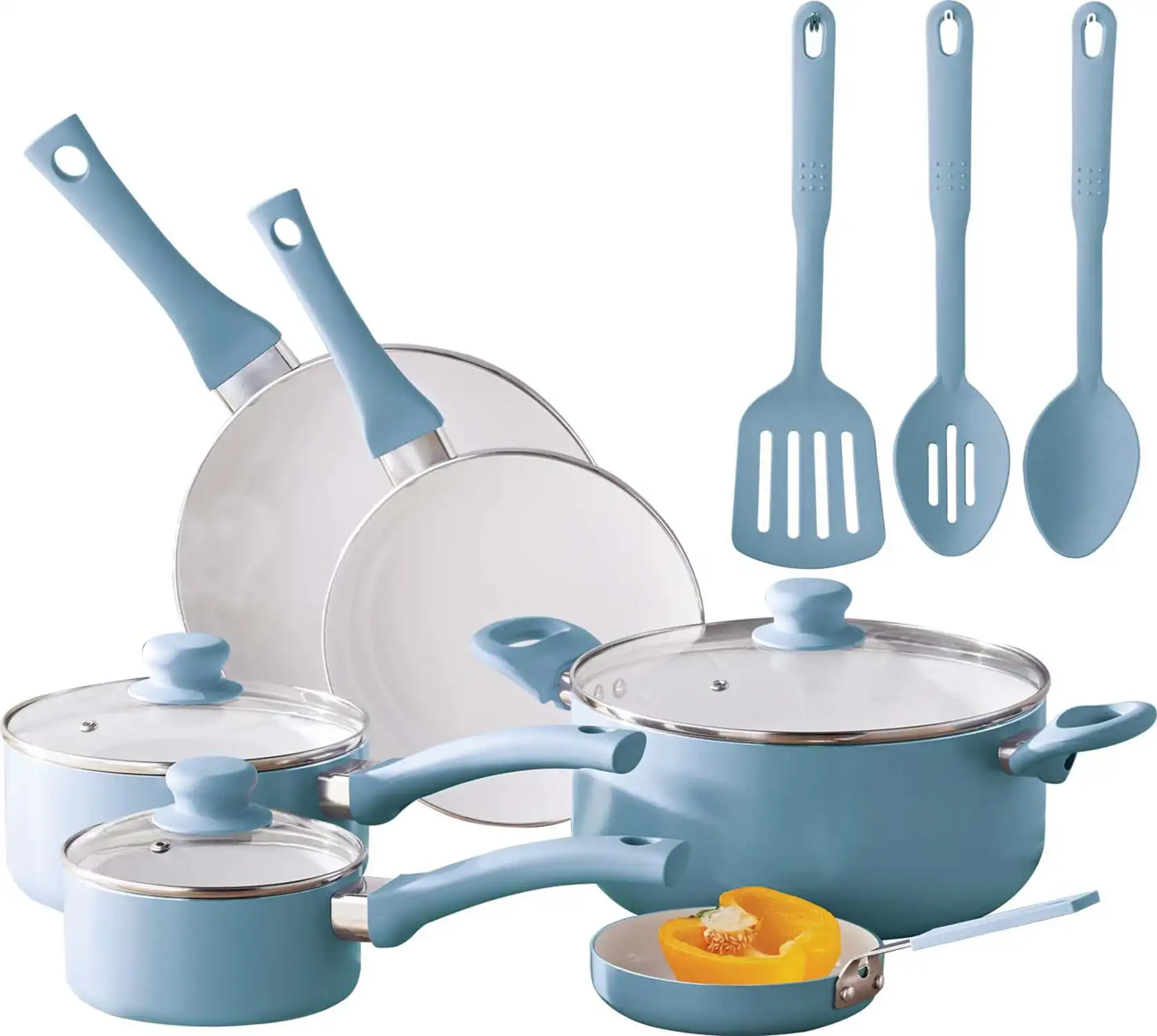 Cookware Set 12pc Sky Blue –