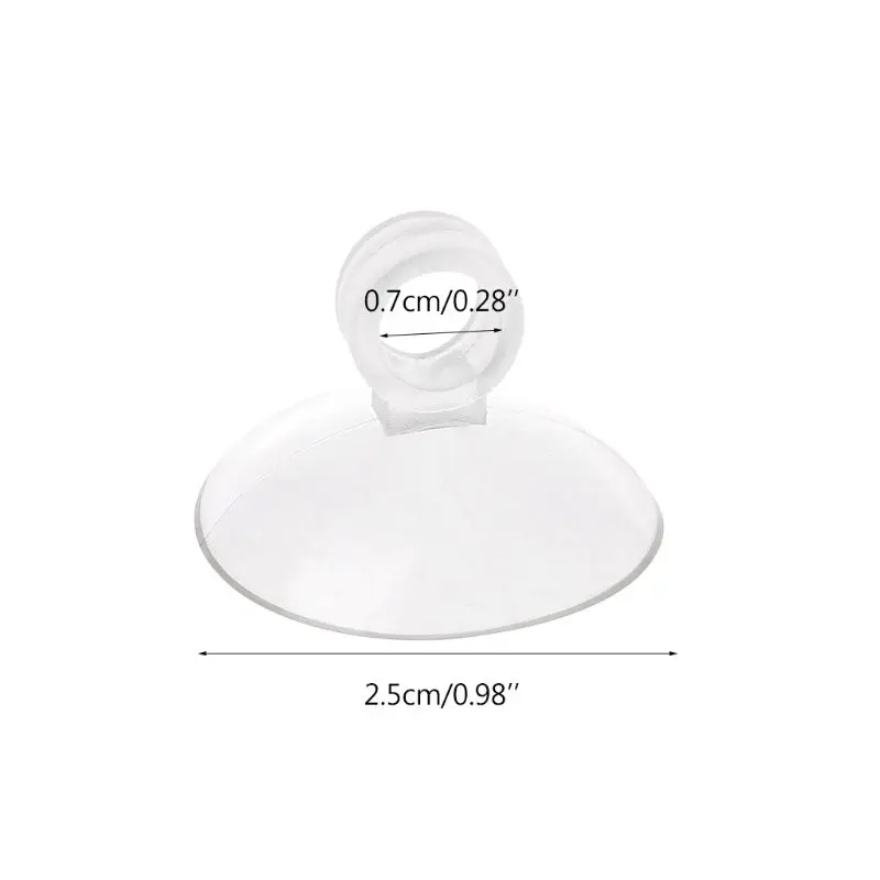 10-Pack Aquarium Suction Cups with Unremovable 7mm Dia Clip Clear Soft Plastic Sucker for Fixing Fish Tank Hose