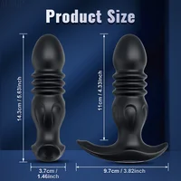 APP-Steuerung Thrusting Prostata-Massagegerät für Männer Analvibrator Teleskop Butt Plug Prostatastimulator Erwachsenes Sexspielzeug für Männer Homosexuell 5