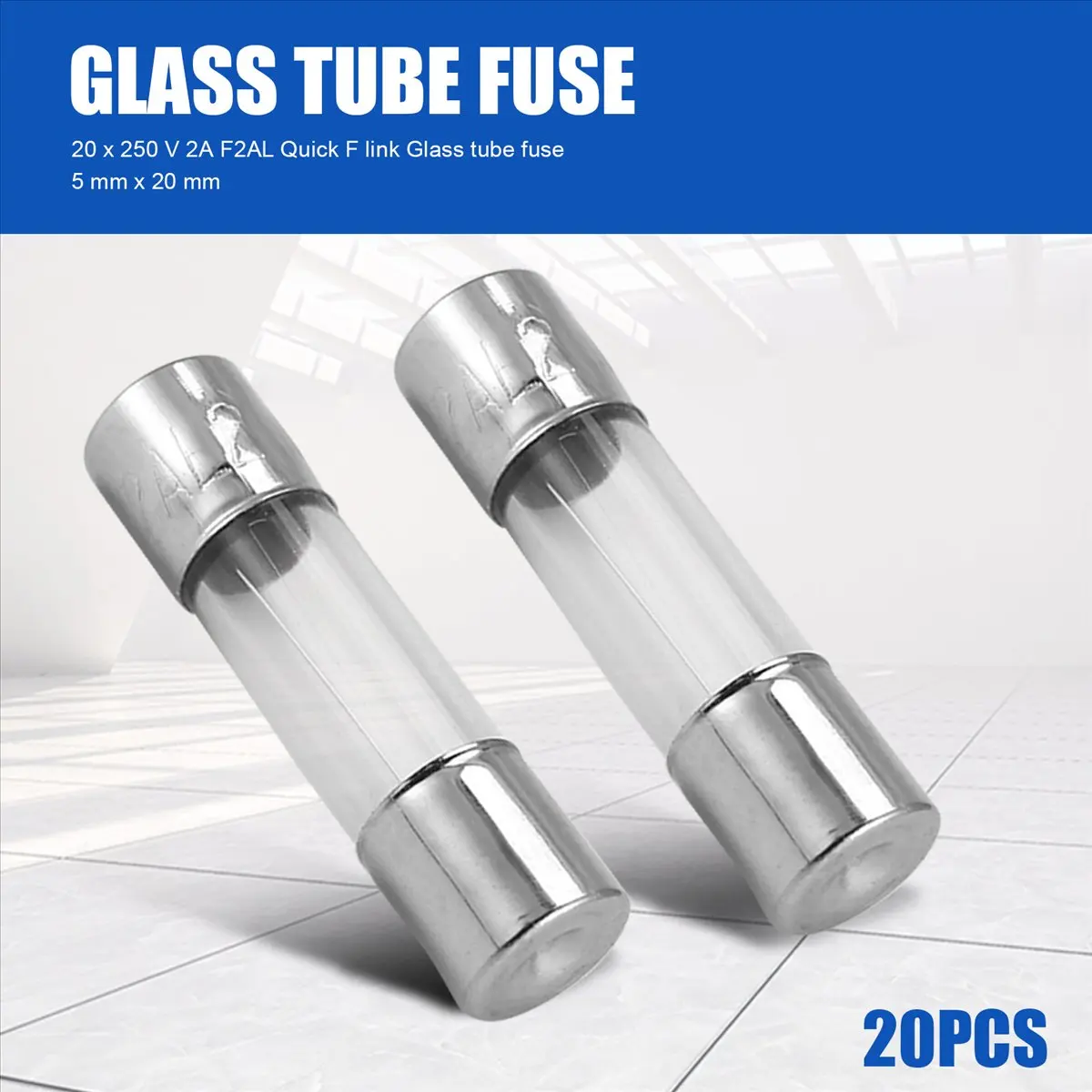 DT1112/20 x 250 V 2A F2AL 퀵 F 링크 유리관 퓨즈 5 mm x 20 mm