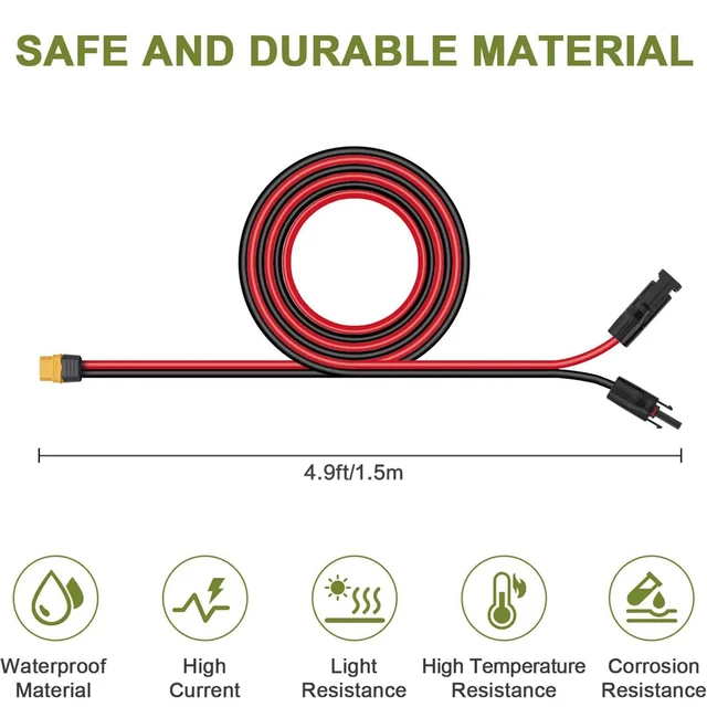 EcoFlow solar panel parallel connection cable 