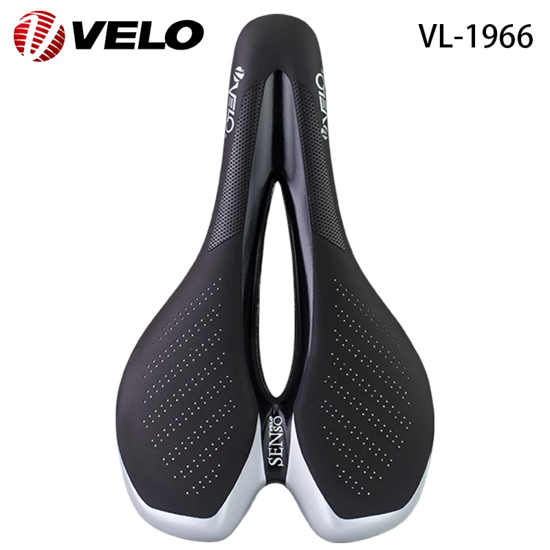 

VELO VL-1966 Road Bike MTB Bicycle Ultra Light Racing Saddle Ti-Alloy Rail Carbon Rail Zone Cut Arctech Technology Cycling Parts