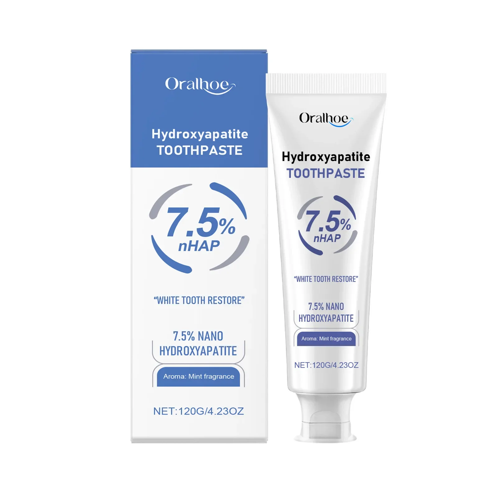 Hydroxyapatite Brightening Toothpaste Fresh Breath Remove Smoke Stains Plaque Caries Removal Protect Gingiva Treat Bad Breath