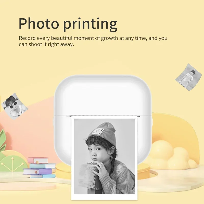 GlowMartHandheld Printer Label Printer Photo Mini Mobile Paper And Sticker Ink Jet
