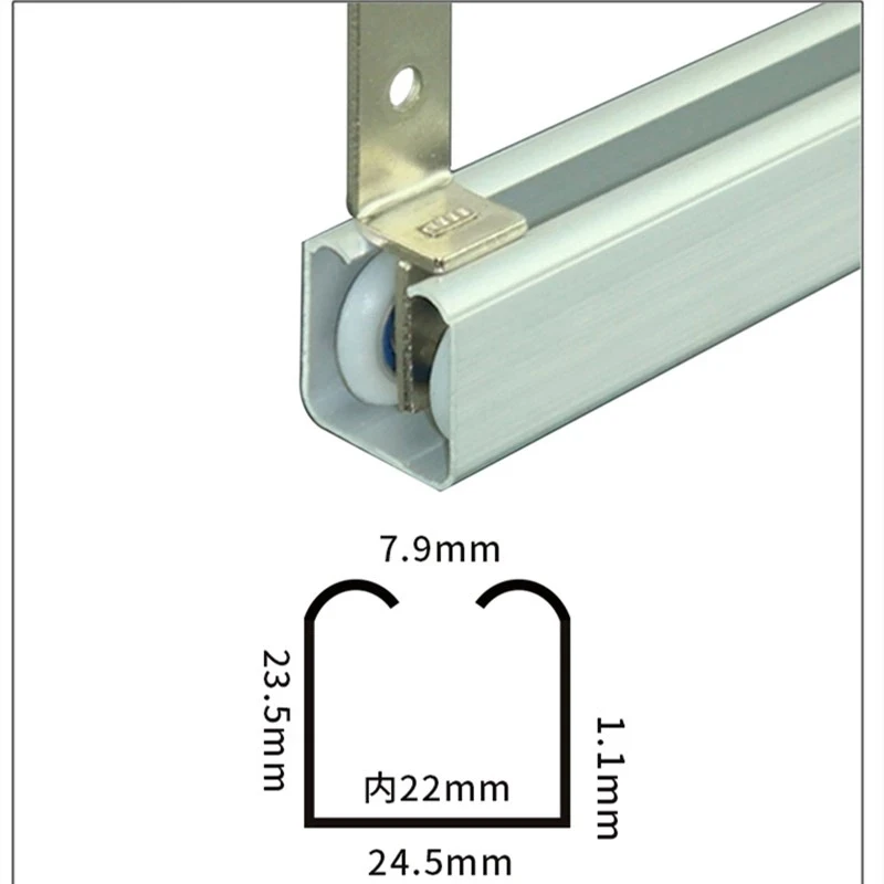 Bloco da polia do rolamento do metal com duas rodas plásticas, portas deslizantes, armário do armário, armário da janela, 40x19mm, 10 PCes