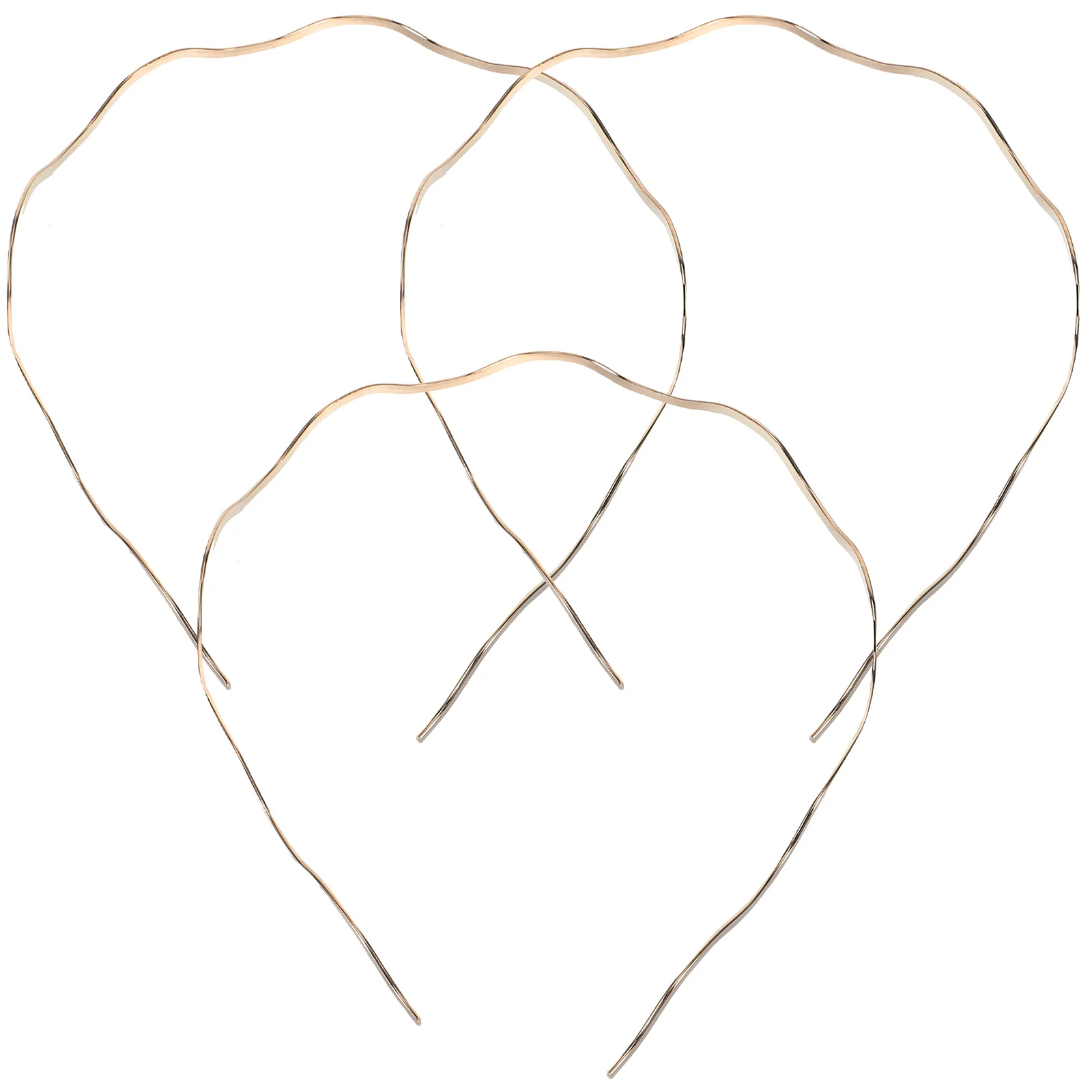 

3 Pcs Hair Clips for Girls Headband Alloy Bands Elastic Wavy Headwear Hoop Headdress Women's Miss