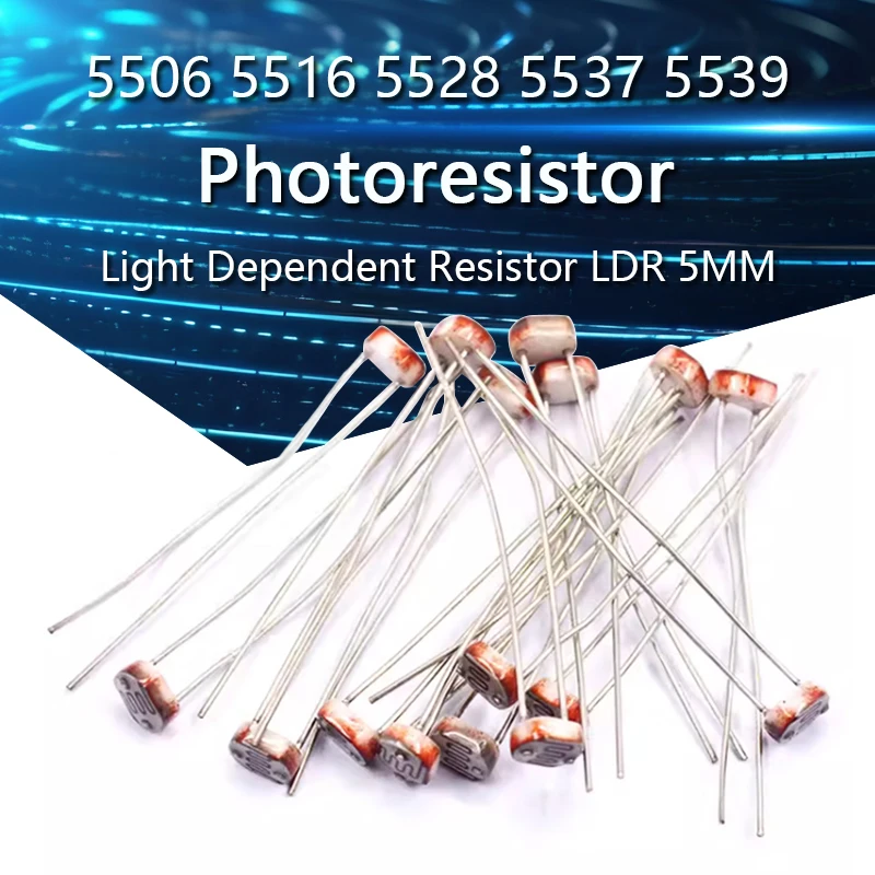 

20PCS 5506 5516 5528 5537 5539 Light Dependent Resistor LDR 5MM Photoresistor Wholesale Retail Photoconductive Resistance