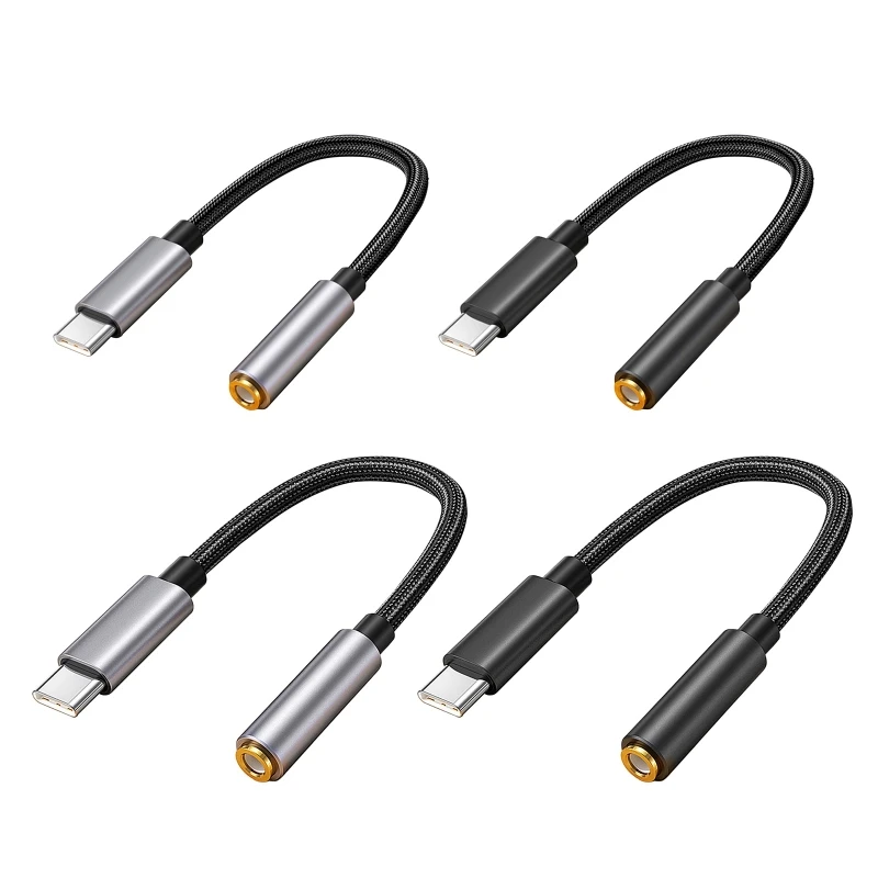 USB C to Headphone 3.5mm Jack USB C to Aux Dongle Cable Cord Hi-Fi Sound Quality Aux Dongle Cable Cord