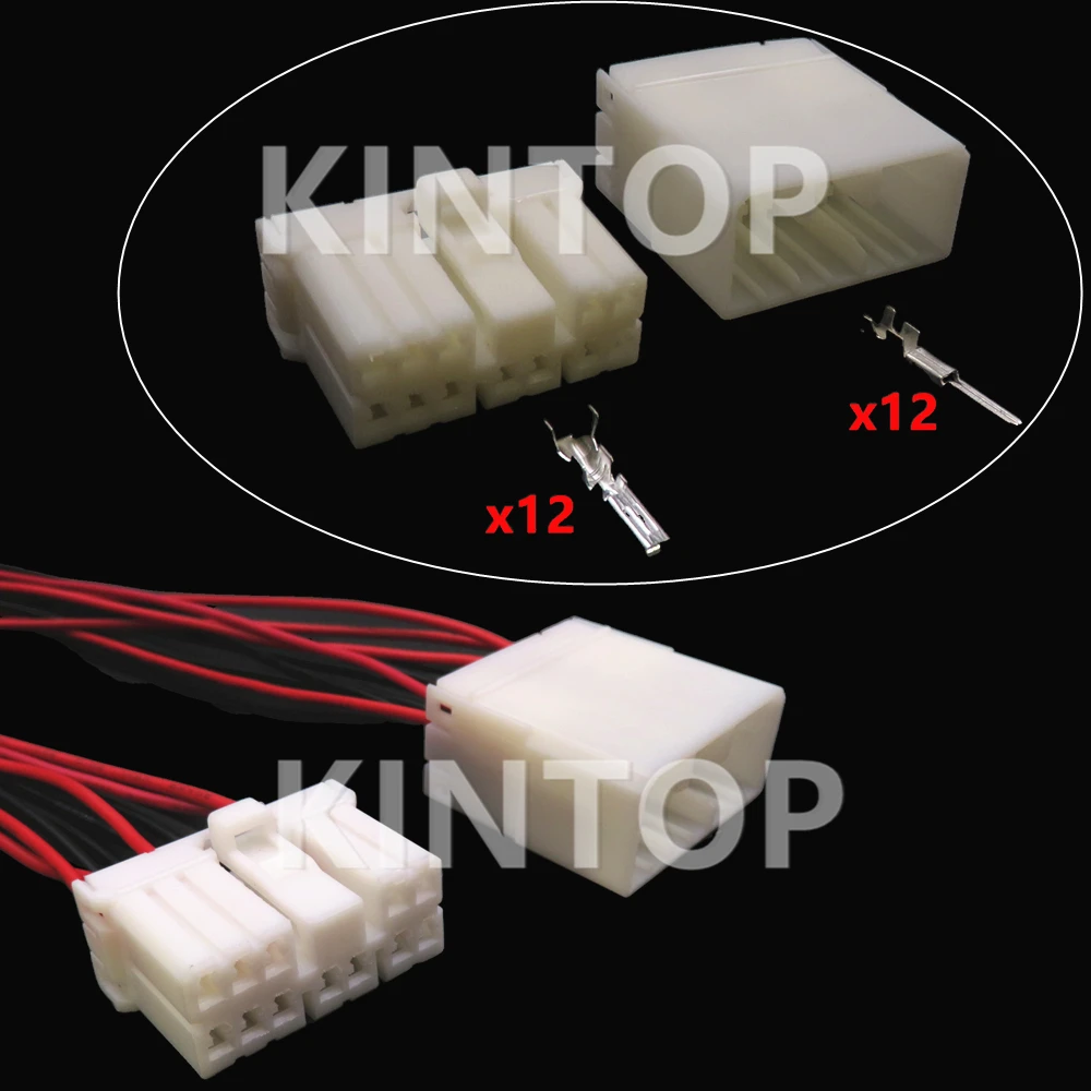 

1 Set 12 Pins Automobile Connector Assembly 174933-1 173851-1 Car Electrical Socket Auto Wire Cable Plug With Wires