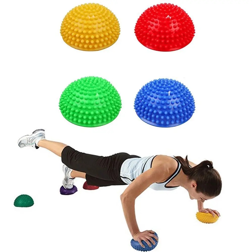 

Inflatable Massage Pad Half Round Balance Trainer Yoga Ball Half Fit Ball Durian Ball Tactile Ball