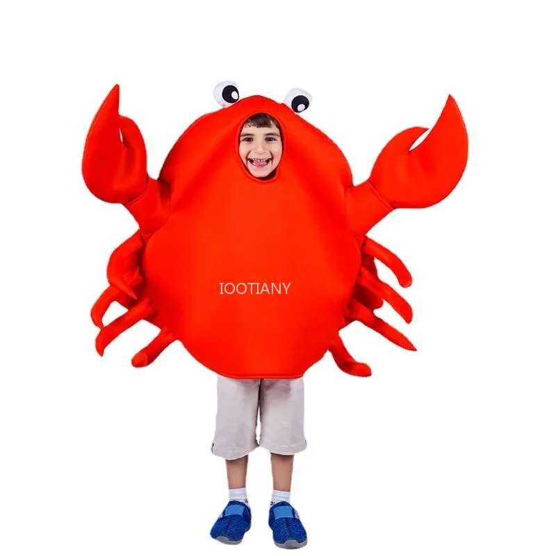 

New Unisex Adult Children Crab Lobster Costume Purim Halloween Party Fancy Dress Cosplay Spoof Crab Stage Performance Costumes