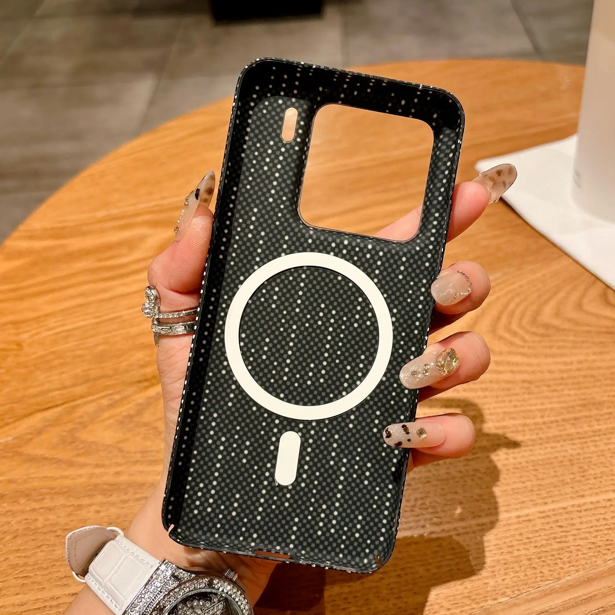 Ultra Thin Carbon Fiber Texture Magnetic Shockproof Case - Slim Matte Cover