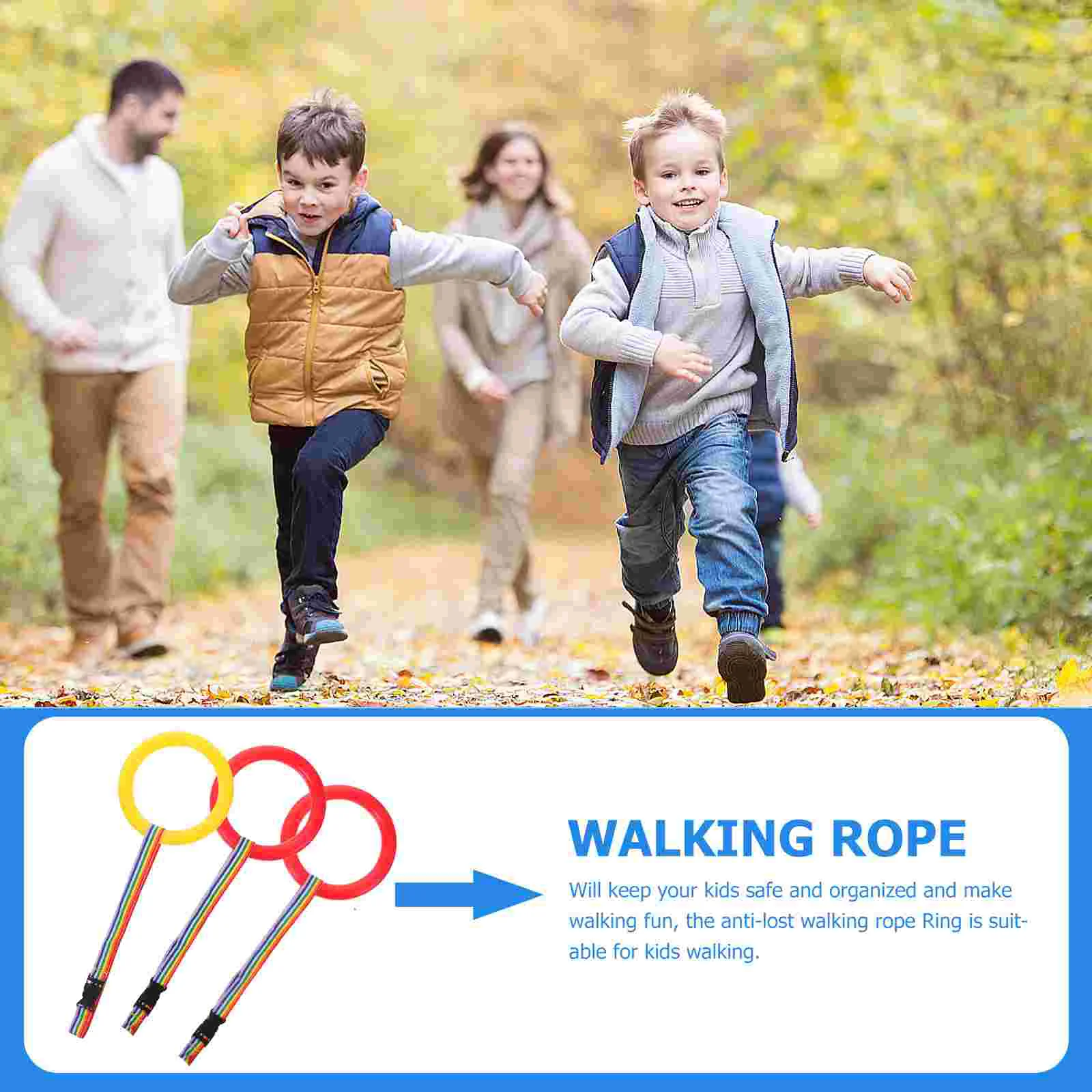 3 Pcs Anti-lost Rope Safety Colorful Line Outdoor Walking Kids