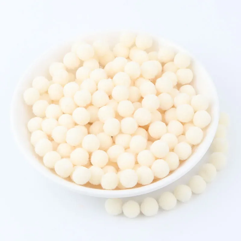 Deluxe Fluffy 8mm Round Pompoms for Kids' Crafts and DIY Projects, 2000 Pieces