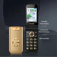 Low Price Slim Clamshell Cover Push Button Elderly Mobile Phone Flip SOS Two Sim Metal Case Magic Voice Changer Torch Black List 1