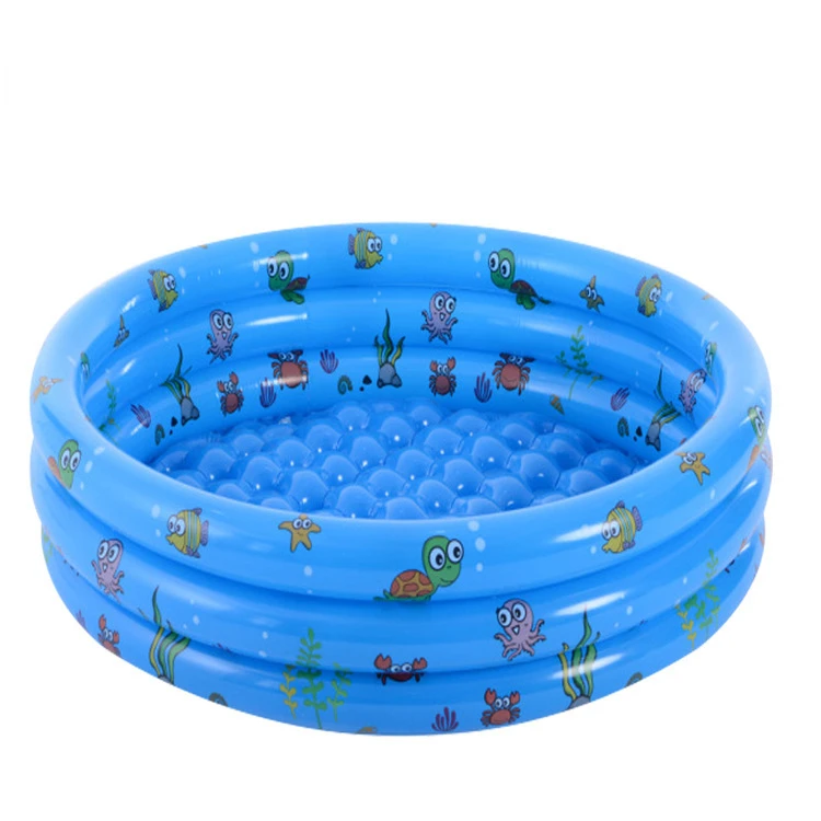 130cm Three-ring Inflatable Round Swimming Pool Children's Paddling Pool Home Baby Thickening Inflatable Swimming