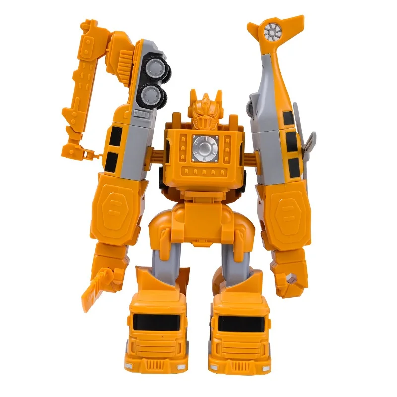 Engineering Car Toys Magnetic Transform Engineering Car Assembled Toys DIY Kids Assembly Engineering Vehicle Detachable Assembly Robot Collection Toy