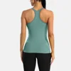 Attraco Women Camisole Racerback Design U-Neck Basic Breathable Sportswear Solid Soft Build-in Shelf Bra Running Tank Tops 4