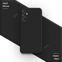 Premium Soft Liquid Silicone Camera Protection Phone Case - Elegant Back Cover for Samsung M35 5G (Classic Black)