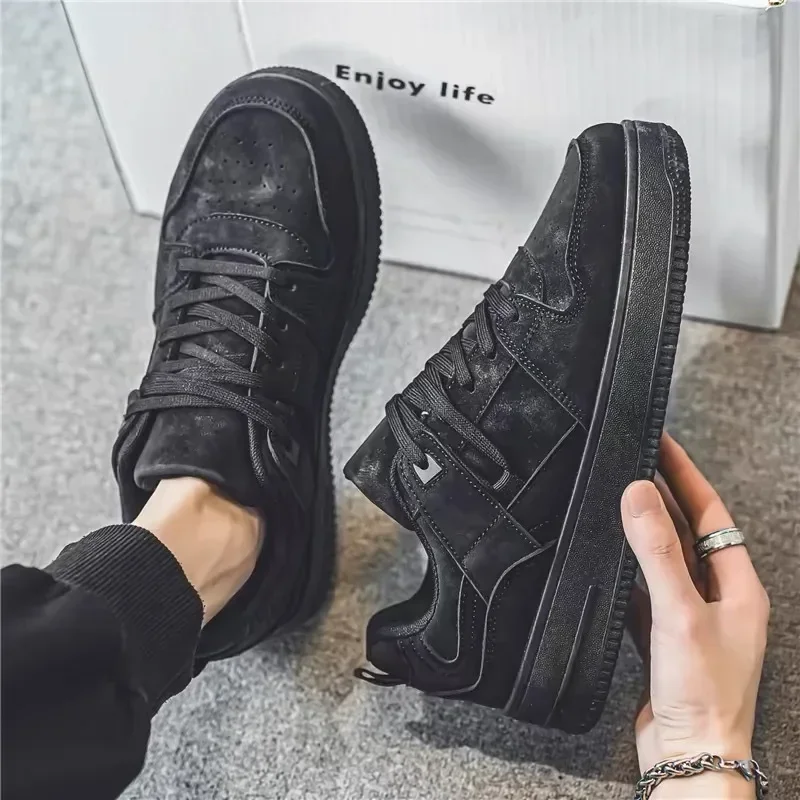 Khaki  Flat Shoes Comfortable in All Seasons Breathable Versatile Men's Casual Shoes High-end Luxury Sneakers Man 2024 4