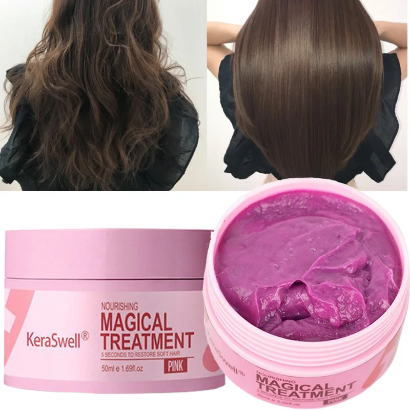 60ml Magical Hair Mask Repair Damage Frizzy Anti-loss Soft Smooth Shiny Hair Deep Moisturize Collagen Hair Treatment Hair Care