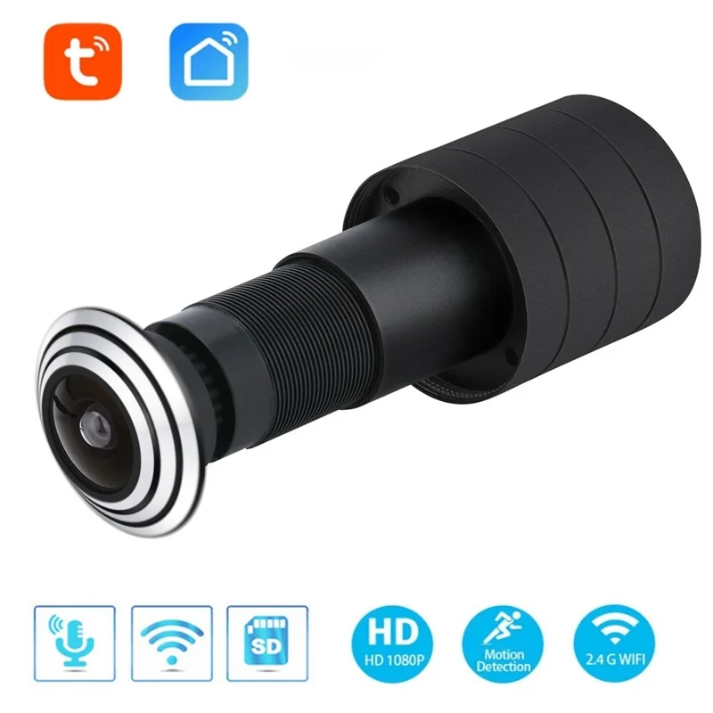 tuya-camera-de-porte-wi-fi-mini-judas-camera-ip-wifi-grand-angle-16mm-œil-de-poisson-audio-bidirectionnel-haut-parleur-integre-fente-pour-carte-tf