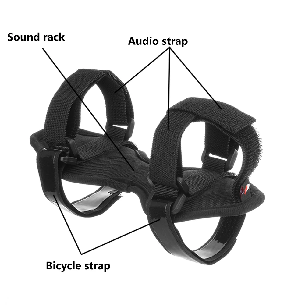 Support Vélo Pour Enceinte Portable – Sangle Nylon Noire Réglable 45cm