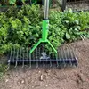 Lawn Loosening Rake Gardening Grass Clearing Rake Sturdy Gardening Loosening Rake 12.8 Inch Wide grass Eater Rake 67 Inches Long 2