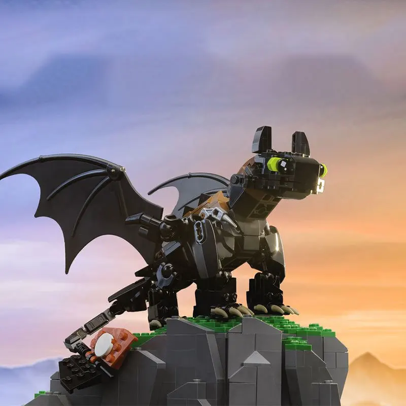 

Hot Toys How to tame dragon building blocks, toothless night anger dragon mecha toy models, decorations, birthday gifts