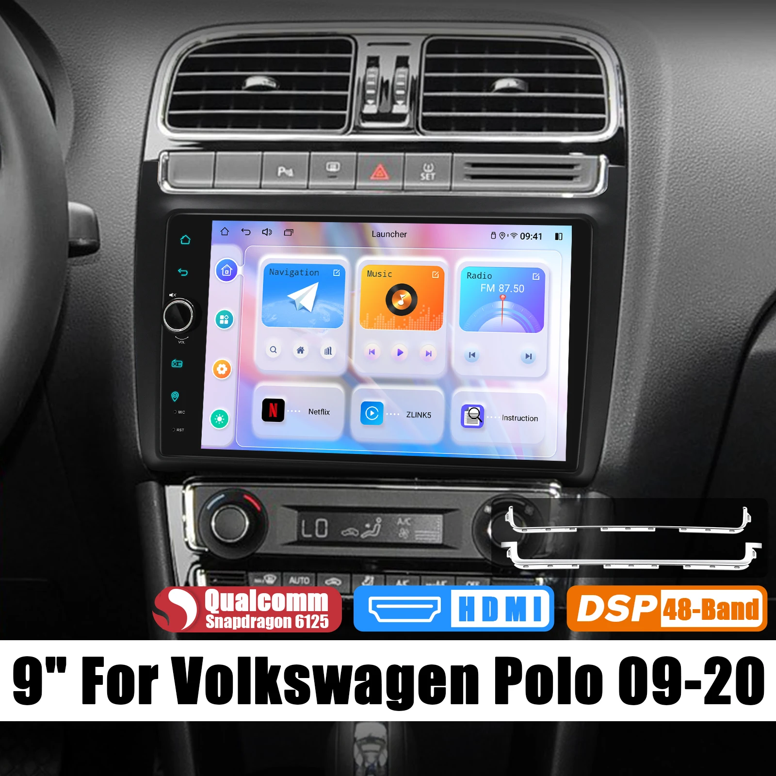 

JOYING New Arrive 9 Inch Auto Android Car Radio Stereo Music System With GPS Navigation Carplay For Volkswagen Polo 2009-2020