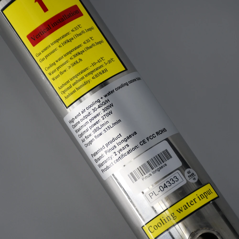 CE FCC ROHS 특허 제품, 조정 가능한 석영 튜브 타입 오존 발생기 키트, 수영장 수처리 살균기, 40 G/H