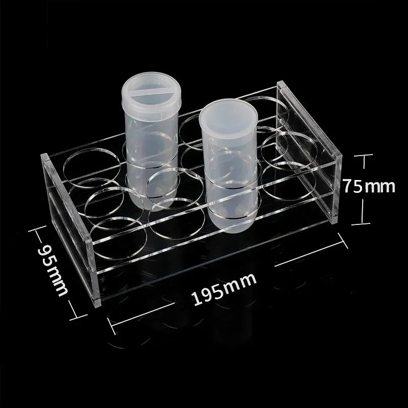 Plexiglass Rack For Centrifuge Tube 100 ml Plexiglass Stand Place 8 Tubes Transparent Test Tube Holder Diameter 40 mm