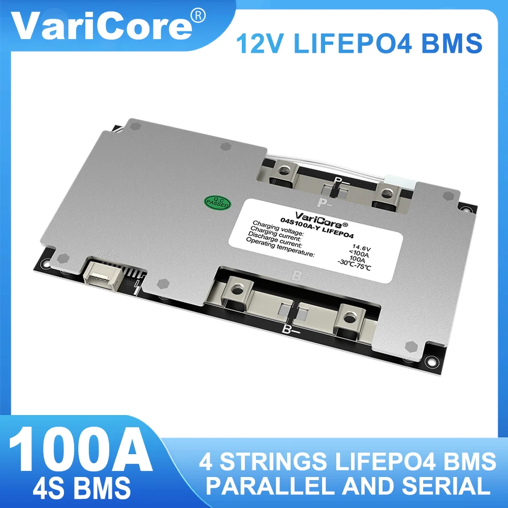 VariCore 리튬 배터리 보호 보드, 자동차 시동 전원 밸런스, 4S, 12V, 100A, BMS, LifePo4