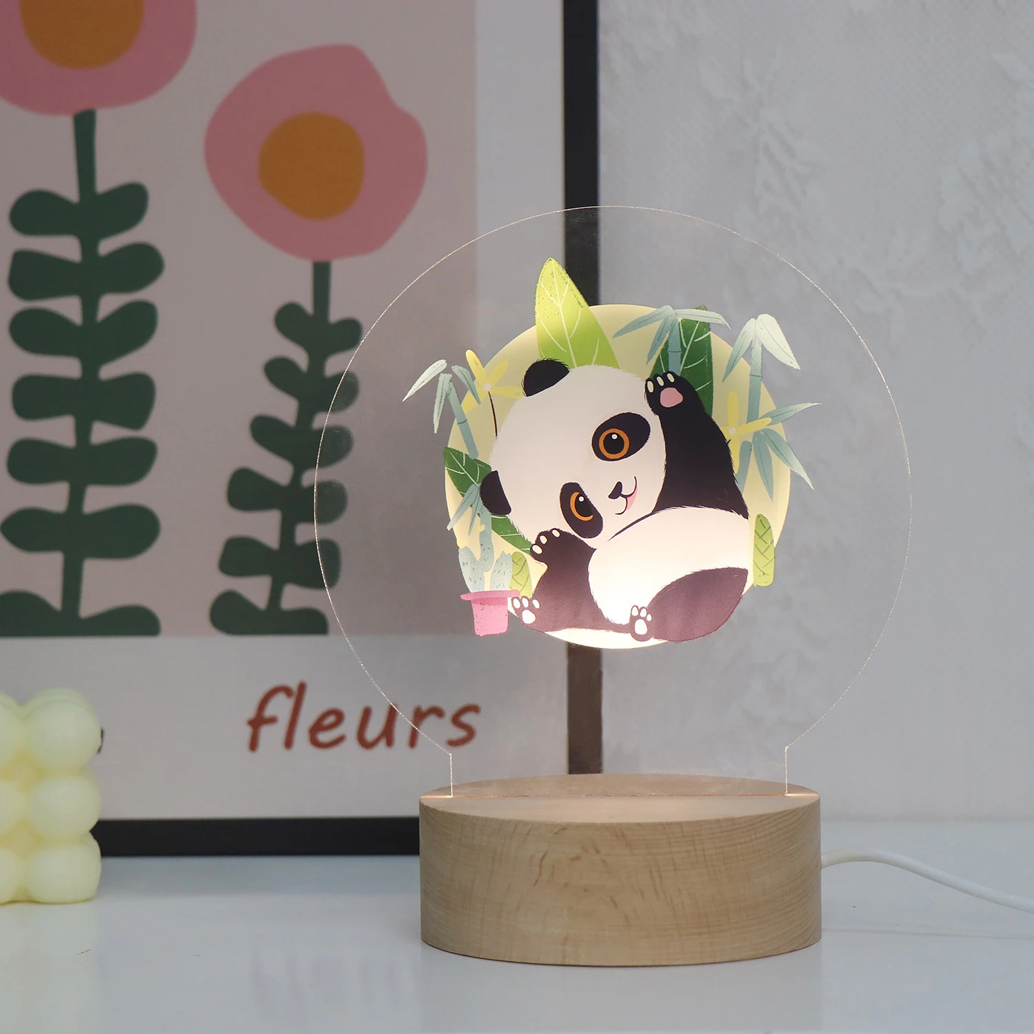 

Panda LED Night Light Cute Animal Lamp Children's Bedroom Valentine's Day GiftGirlfriend Birthday Gift Wedding Decoration Lamp