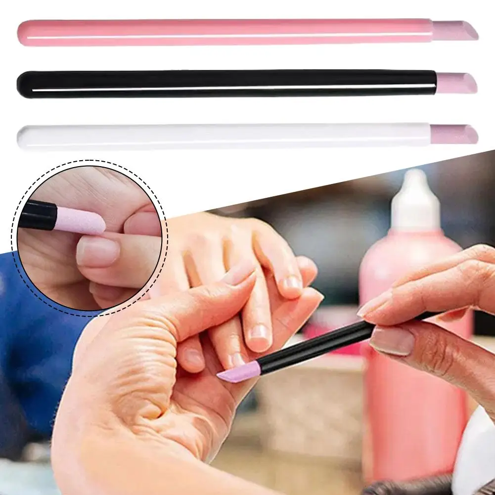Quartz Pen Nail Cuticle Pushers Nail Polish Manicure Stick Files Grinding Pen Dead Skin Remover 1/5Pcs