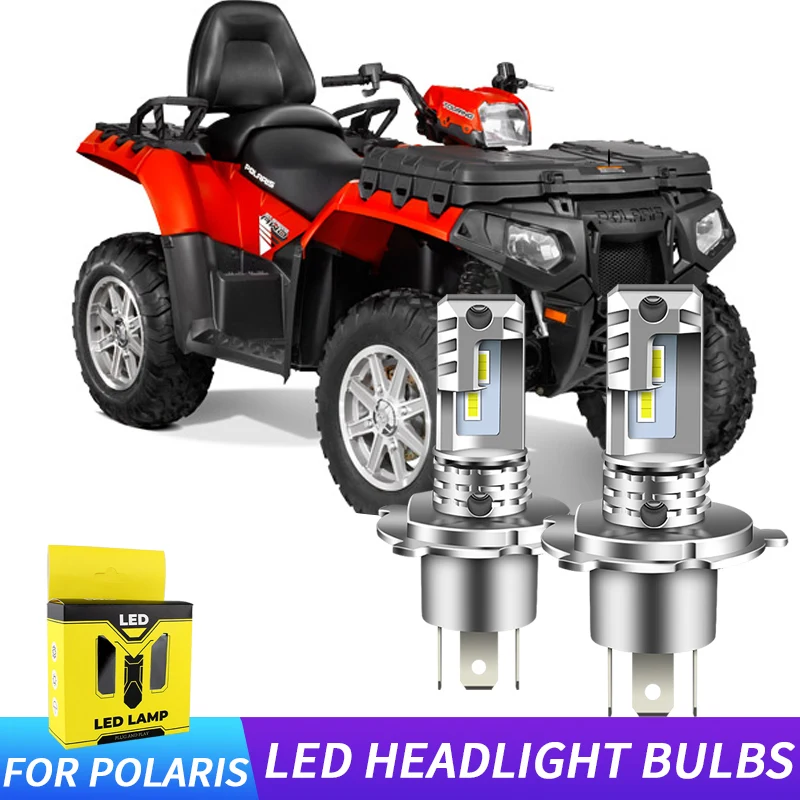 

2PCSI H4 9003 Motorcycle LED Headlight Bulbs High & Low Beam H4 12000lm 6000K For Polaris 2008-2009 Sportsman Touring 800 EF